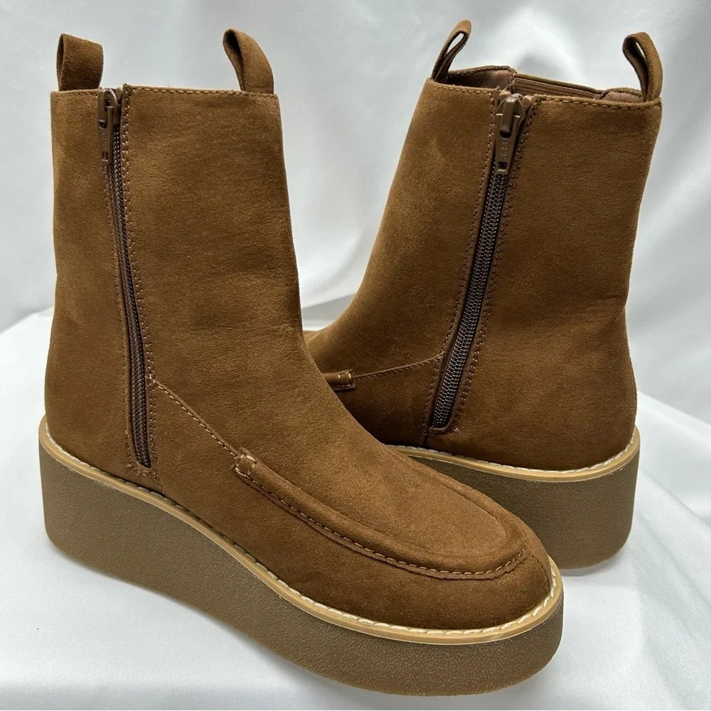 London Underground Charlie Platform Boots in Chestnut 6